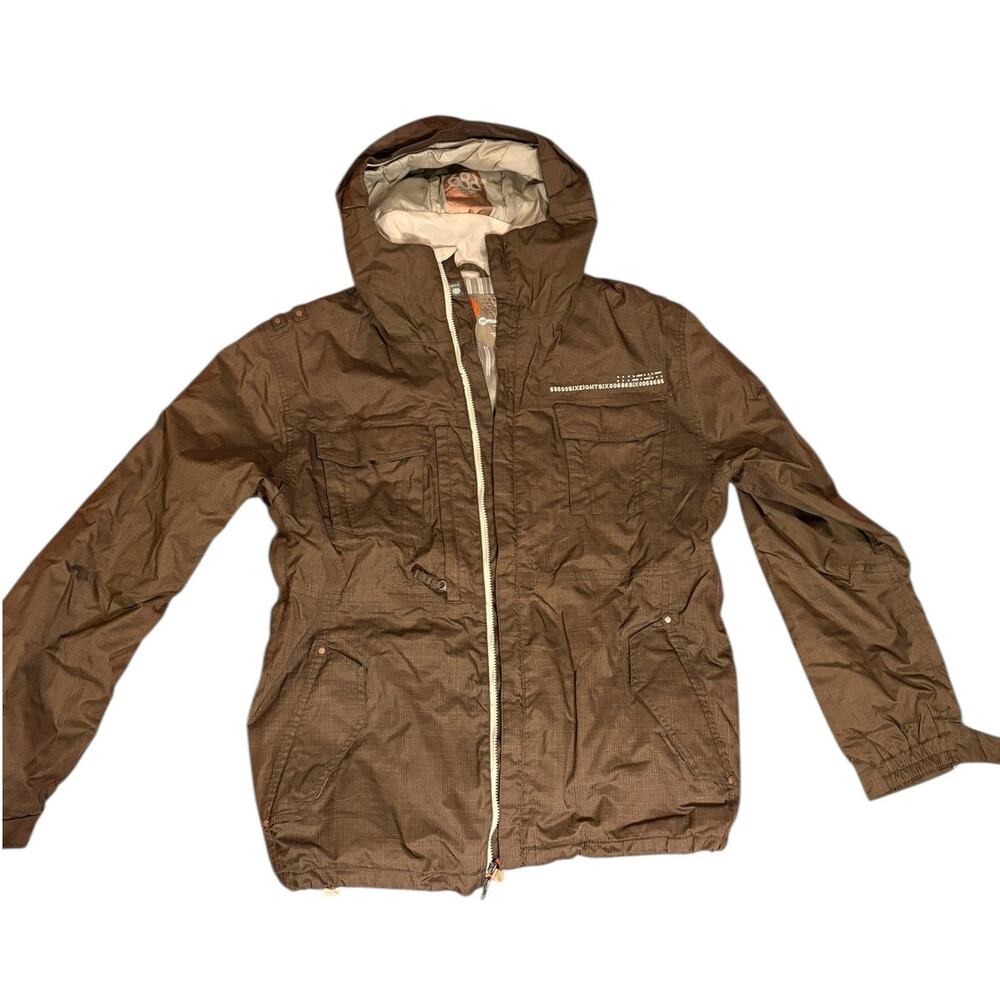 686 Men's Insulated Snowboard Jacket Brown Size Medium Mannual Winter Ski